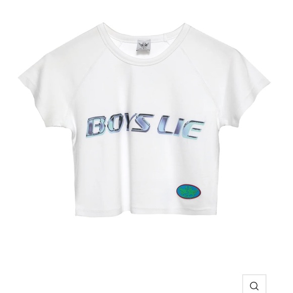 Boys Lie Other - Boys Lie Gotta Jet White Crop Top